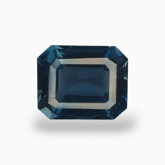 London Blue Topaz Emerald Cut 6.47 Carat 11x9mm