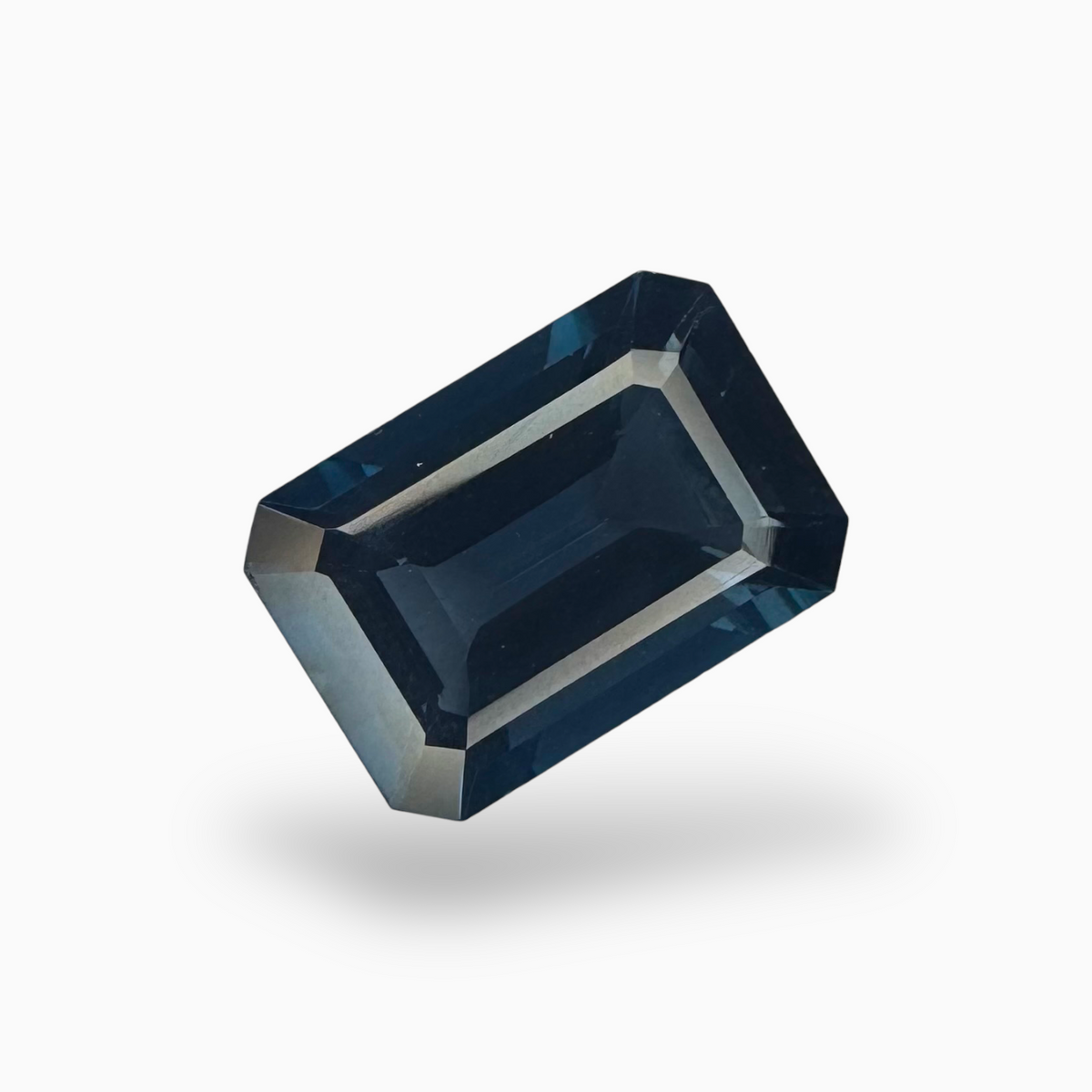 London Blue Topaz Emerald Cut 7.26 carat 13.4x9.3 mm