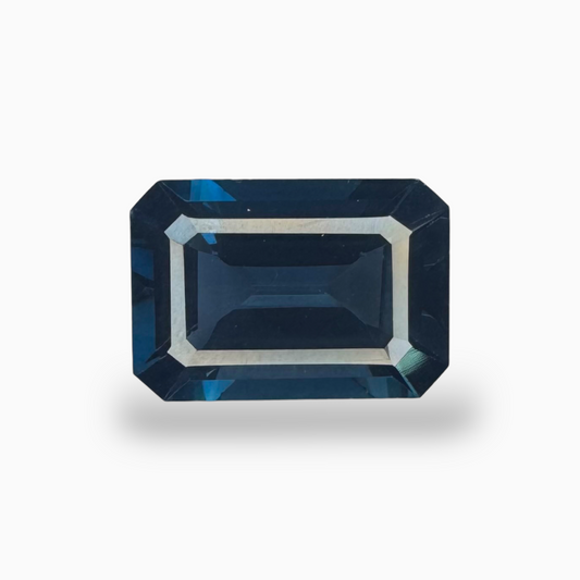 London Blue Topaz Emerald Cut 7.26 carat 13.4x9.3 mm