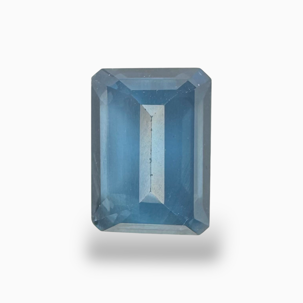 London Blue Topaz Dark Steel Blue Color 7.58 Carats Emerald Cut Shape Size 14X10mm