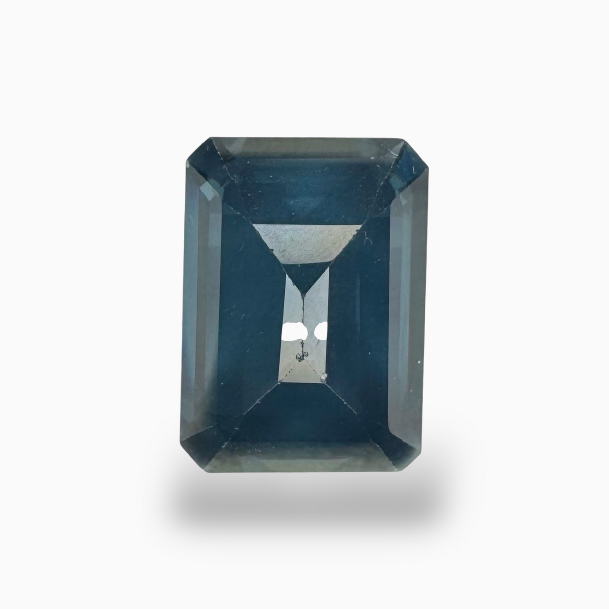 London Blue Topaz Dark Steel Blue Color 7.58 Carats Emerald Cut Shape Size 14X10mm