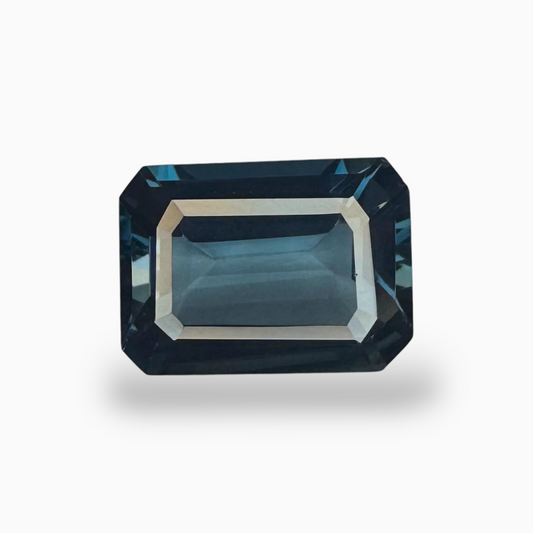 London Blue Topaz Emerald Cut 7.76 Carat 14x10mm