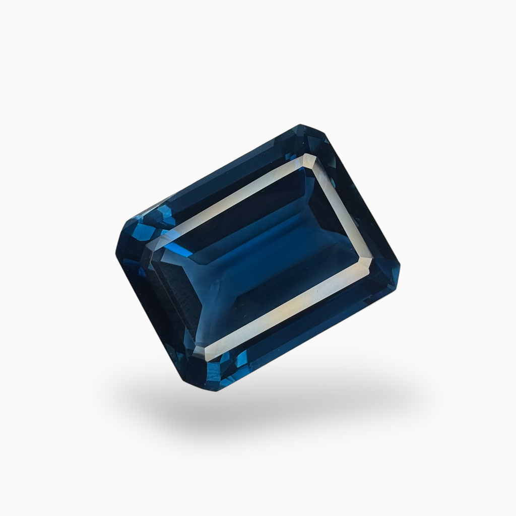 London Blue Topaz 75.05 Carat 25X20mm Emerald Cut Shape