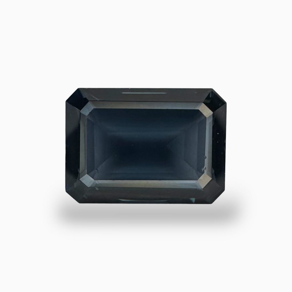 London Blue Topaz Dark Steel Blue Color 8.9 Carats Emerald Cut Shape Size  23.8X9.6mm