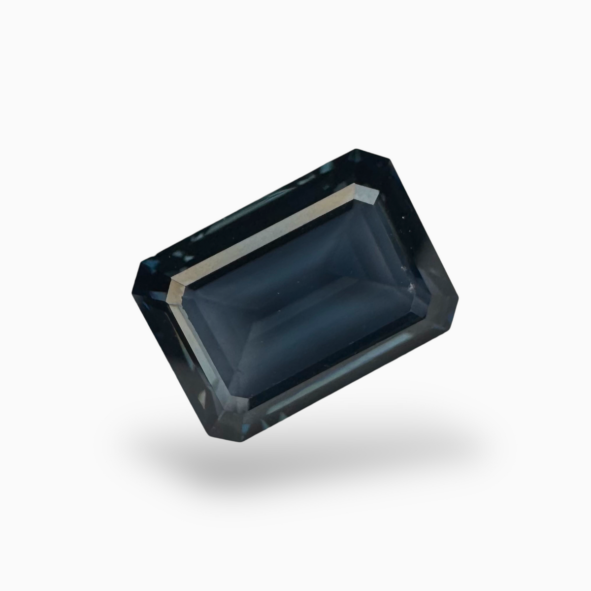 London Blue Topaz Dark Steel Blue Color 8.9 Carats Emerald Cut Shape Size  23.8X9.6mm