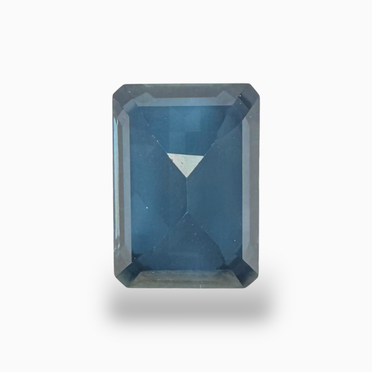London Blue Topaz Dark Steel Blue Color 9.32 Carats Emerald Cut Shape Size 14.5X10.5mm