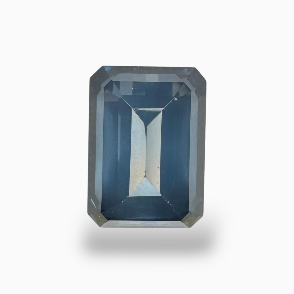 London Blue Topaz Dark Steel Blue Color 9.53 Carats Emerald Cut Shape Size 14X10mm