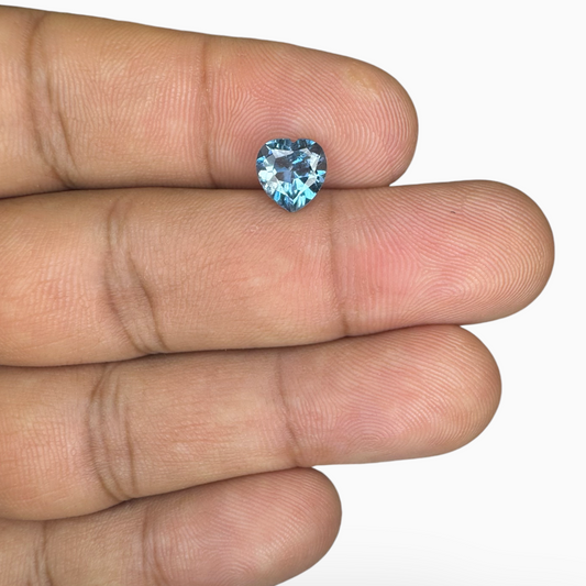 London Blue Topaz 1.68 Carat 7X7mm Heart Shape