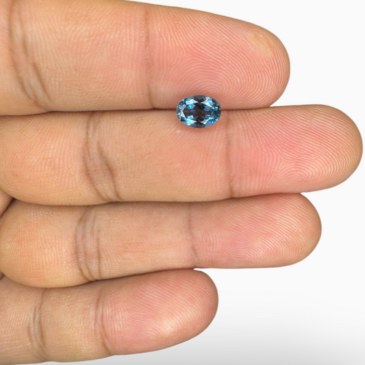 London Blue Topaz Dark SteelBlue Color 1.14 Carats Oval Shape Size 7X5mm