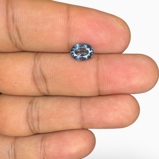 London Blue Topaz Dark SteelBlue Color 1.50 Carats Oval Shape Size 8.5X6mm