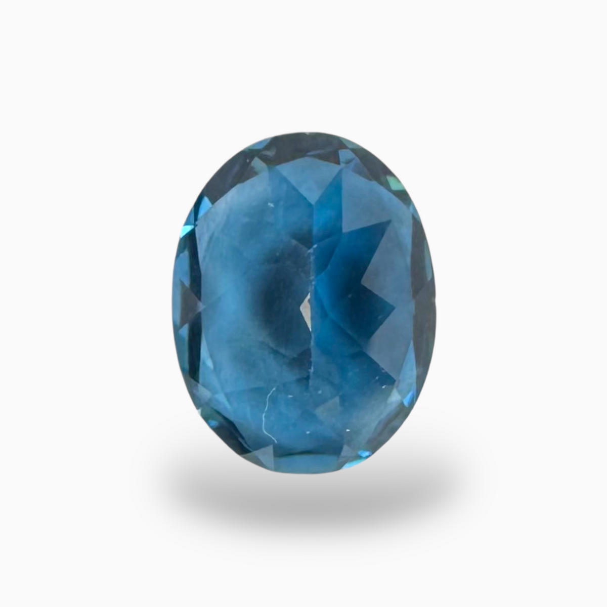 London Blue Topaz Dark Steel Blue Color 1.88 Carats Oval Shape Size 9X7mm