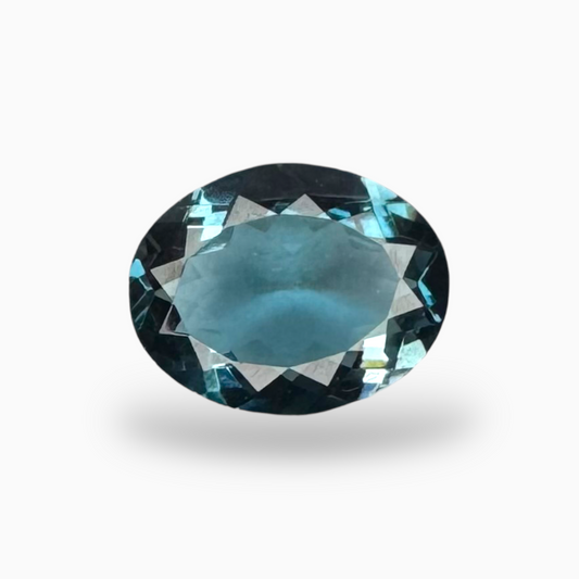 London Blue Topaz Dark Steel Blue Color 2.04 Carats Oval Shape Size 9X7mm