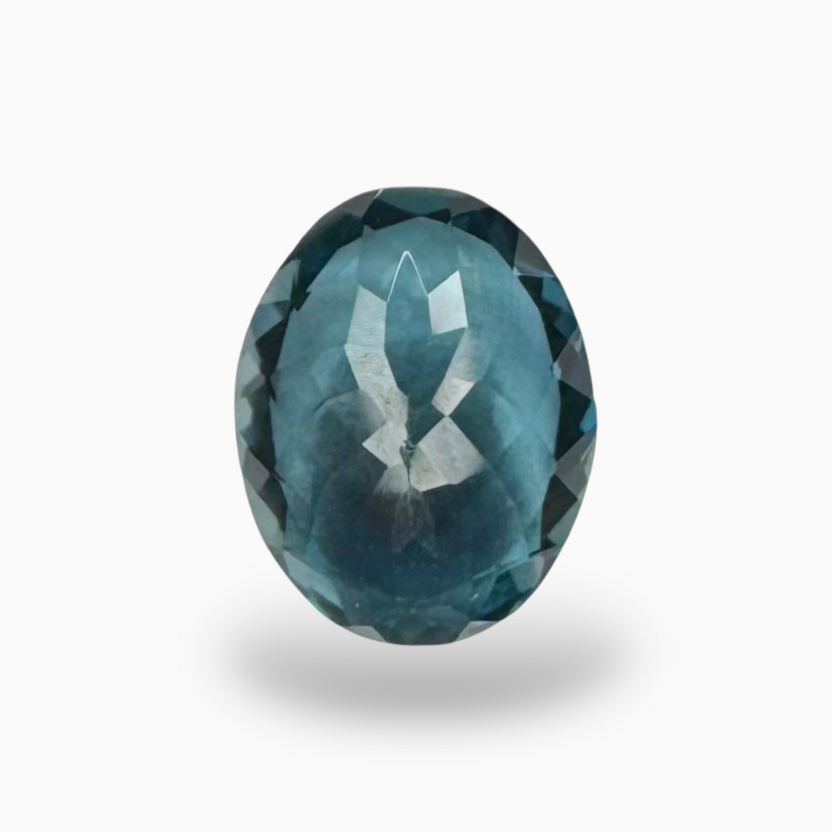 London Blue Topaz Dark Steel Blue Color 2.04 Carats Oval Shape Size 9X7mm