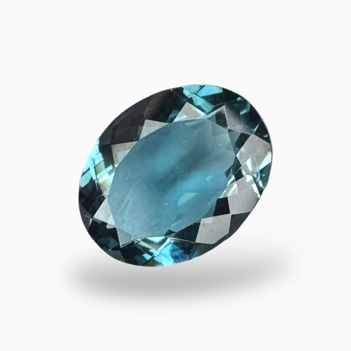 London Blue Topaz Dark Steel Blue Color 2.04 Carats Oval Shape Size 9X7mm