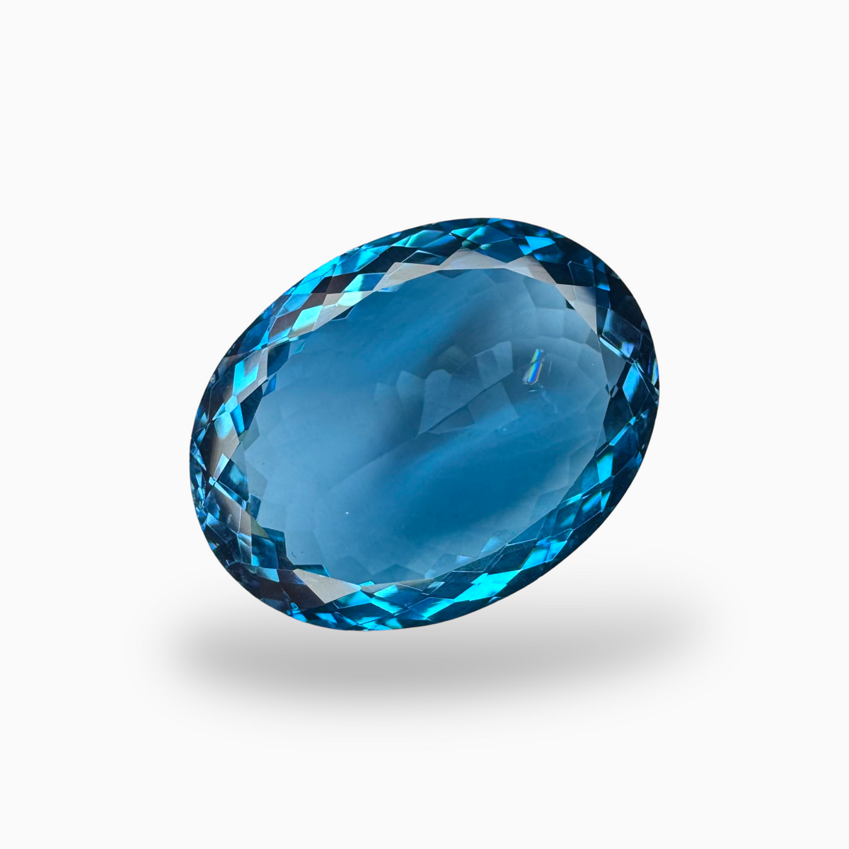 London Blue Topaz Dark Blue Color 30.12 Carats Oval Shape Size 22.5X17.5mm
