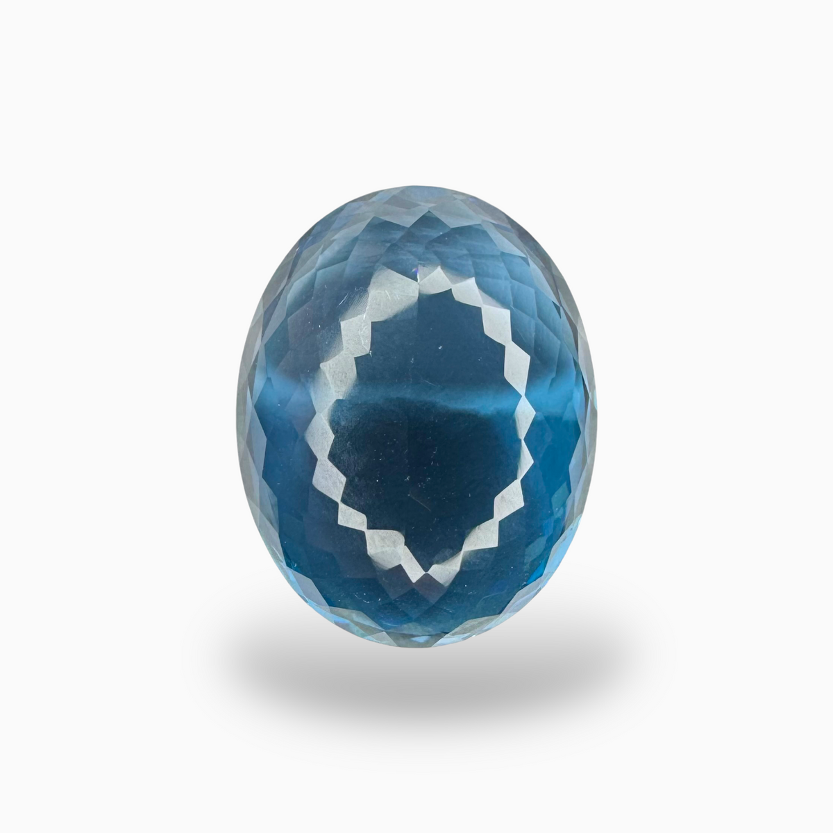 London Blue Topaz Dark Blue Color 30.12 Carats Oval Shape Size 22.5X17.5mm