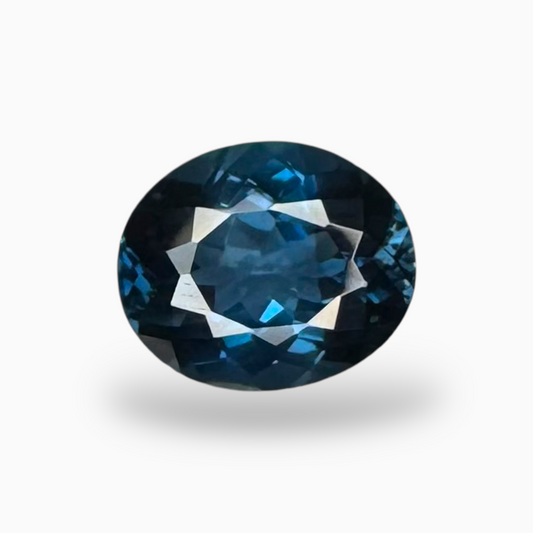 London Blue Topaz Dark Midnight Blue Color 5.30 Carats Oval Shape Size 12X10mm