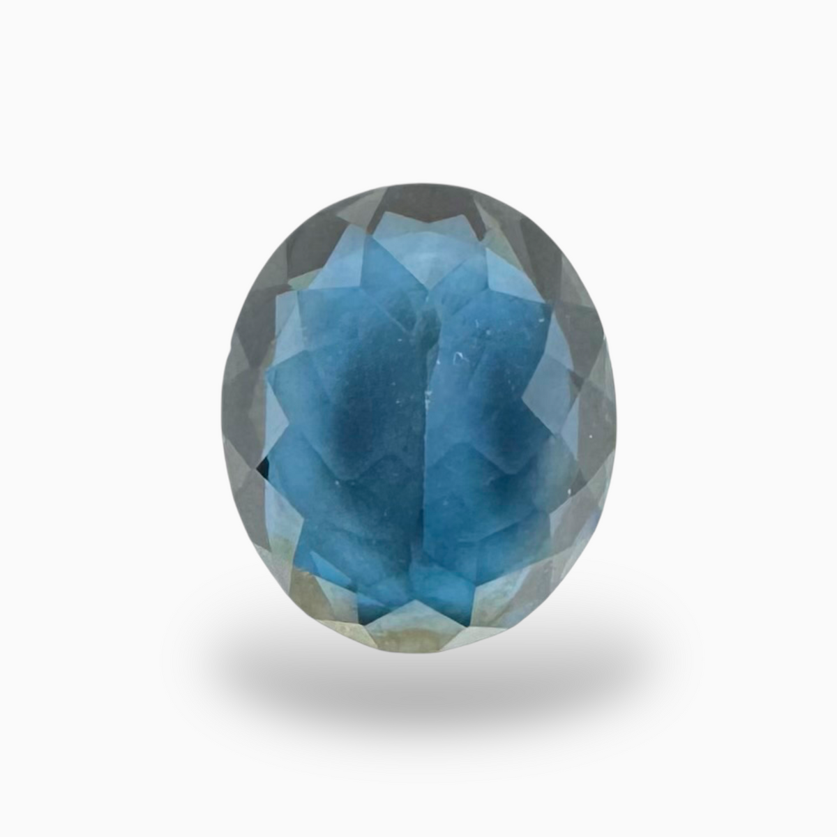 London Blue Topaz Dark Midnight Blue Color 6.32 Carats Oval Shape Size 12X10mm