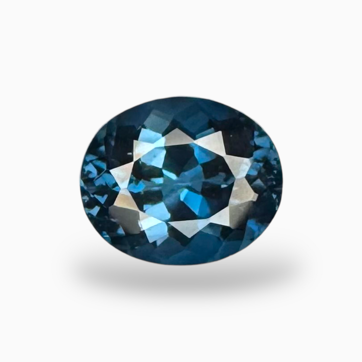 London Blue Topaz Dark Midnight Blue Color 6.32 Carats Oval Shape Size 12X10mm