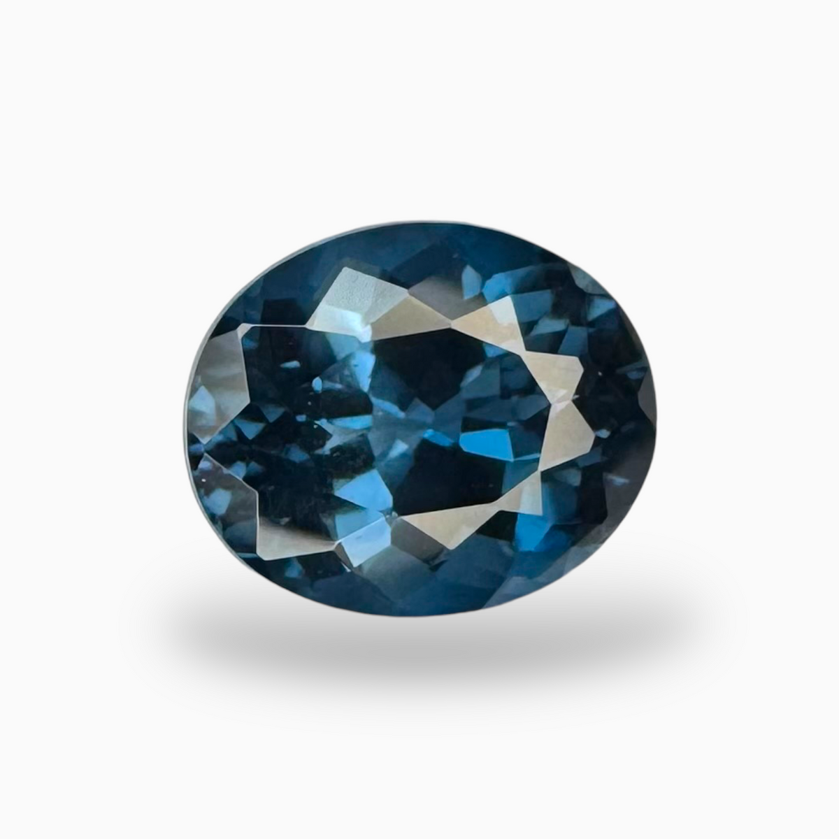 London Blue Topaz Dark Midnight Blue Color 6.32 Carats Oval Shape Size 12X10mm