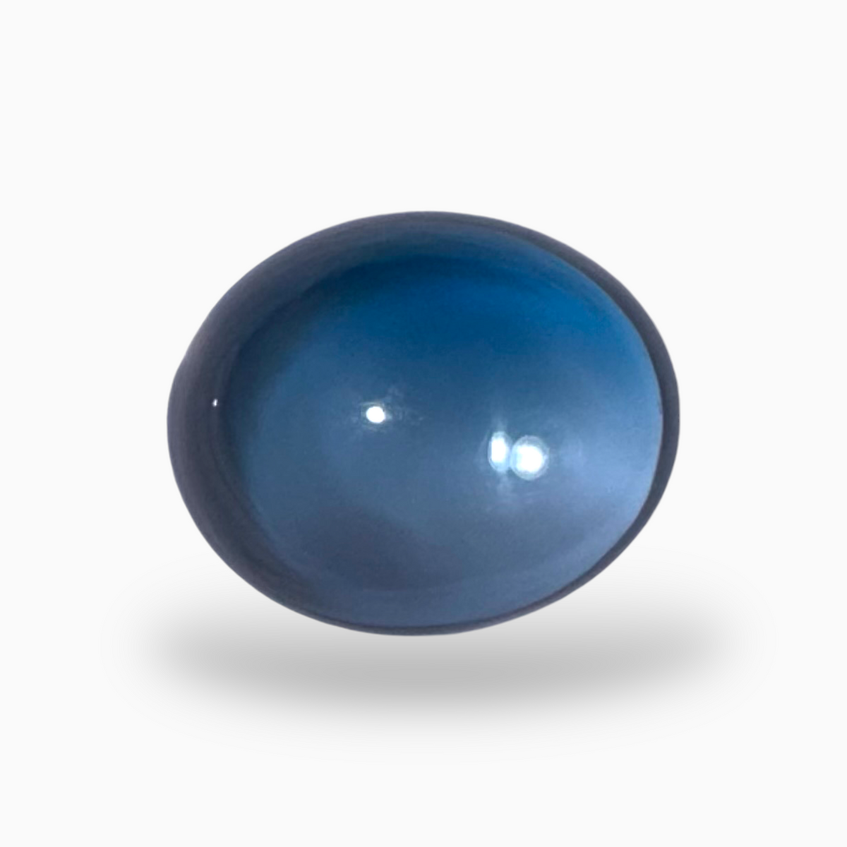 London Blue Topaz 11.53 Carat 13.5X11mm Oval Cabochon Shape
