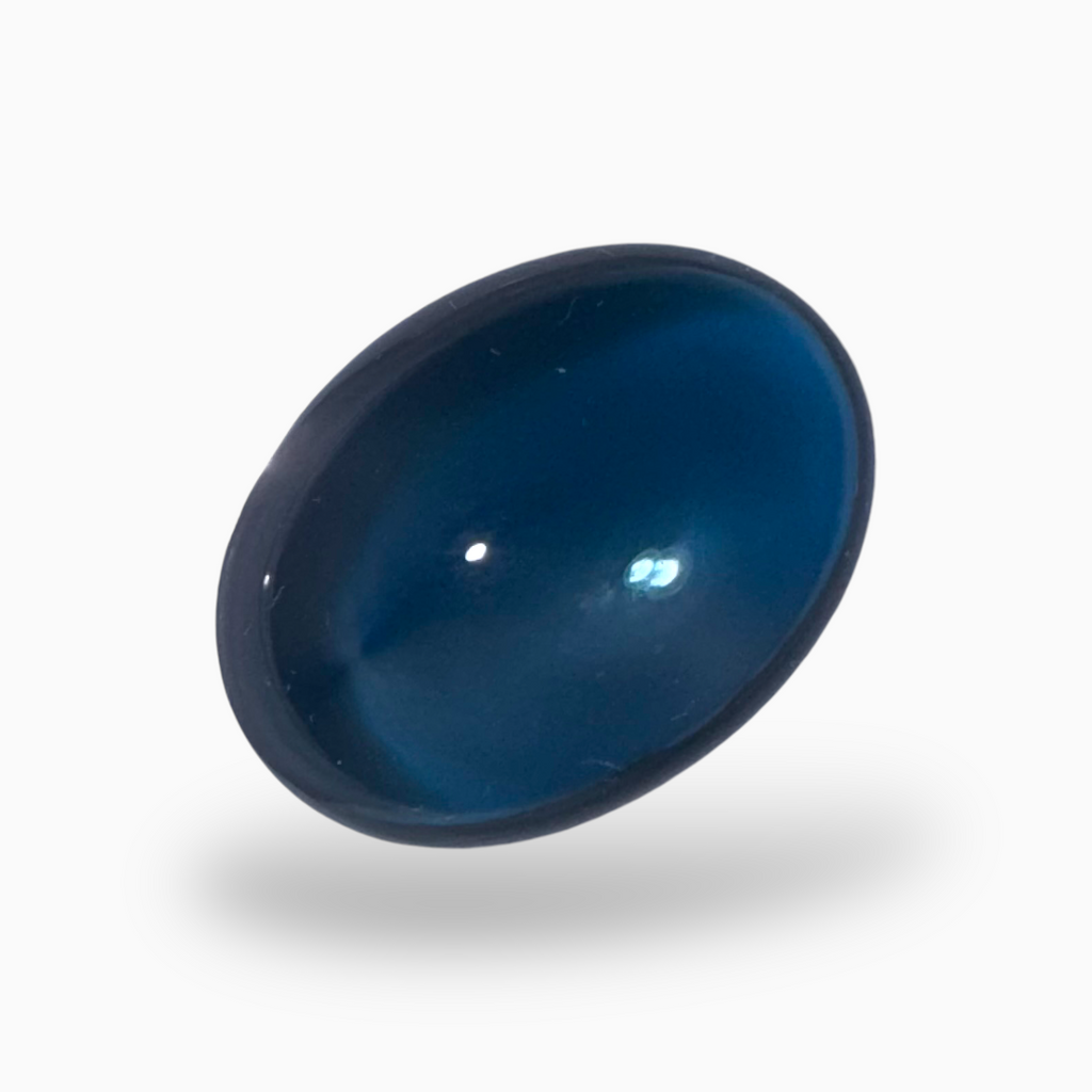 London Blue Topaz 15.06 Carat 17.4X13.7mm Oval Cabochon Shape