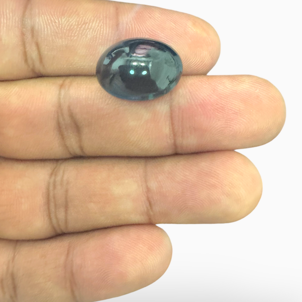 London Blue Topaz 16.15 Carat 17.5X12.5mm Oval Cabochon Shape