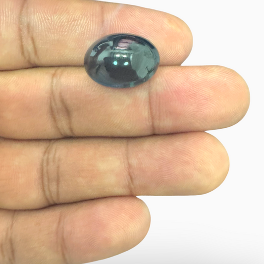 London Blue Topaz 16.15 Carat 17.5X12.5mm Oval Cabochon Shape