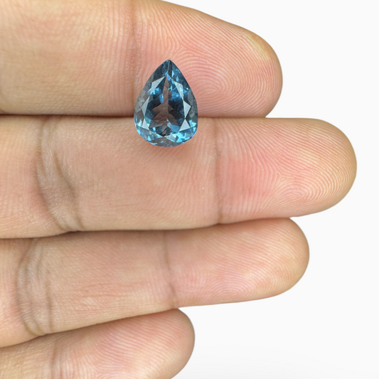 London Blue Topaz 3.4 Carat 10X8mm Pear Shape