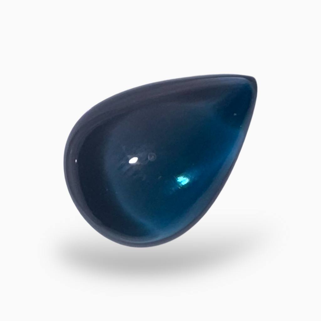 London Blue Topaz 14.07 Carat 17.5X12.5mm Pear Cabochon Shape