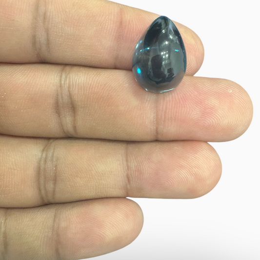 London Blue Topaz 21.8 Carat 17.5X12.5mm Pear Cabochon Shape