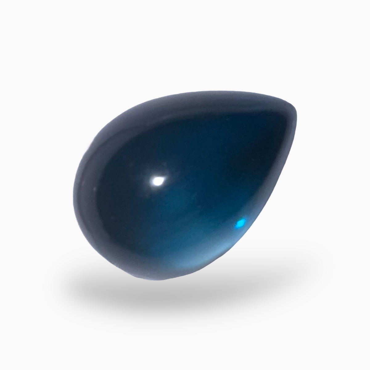 London Blue Topaz 21.8 Carat 17.5X12.5mm Pear Cabochon Shape