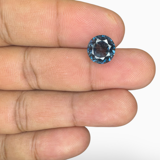 London Blue Topaz 4.07 Carat 9X9mm Round Shape