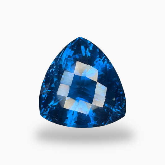 London Blue Topaz 33.9 Carats 20X20mm Trilliant Shape