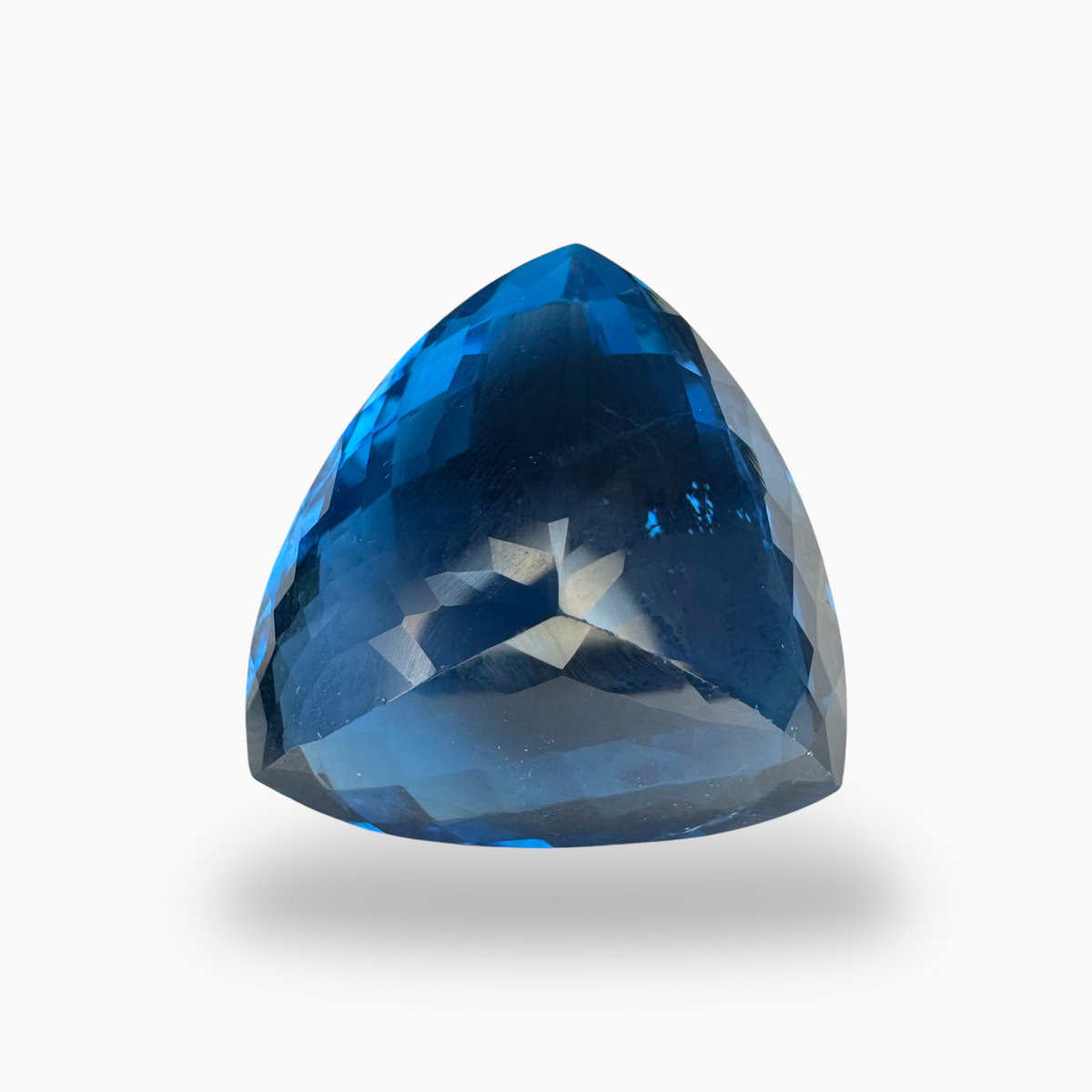 London Blue Topaz 33.9 Carats 20X20mm Trilliant Shape