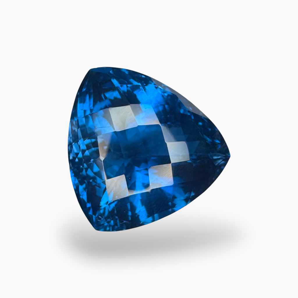 London Blue Topaz 33.9 Carats 20X20mm Trilliant Shape