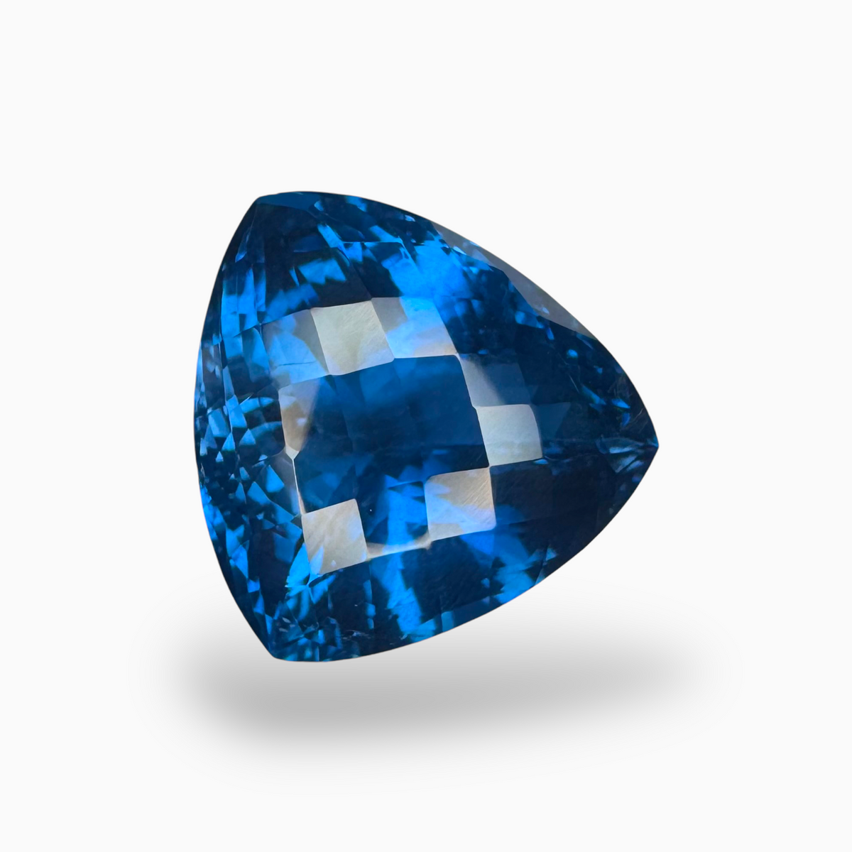 London Blue Topaz 33.9 Carats 20X20mm Trilliant Shape