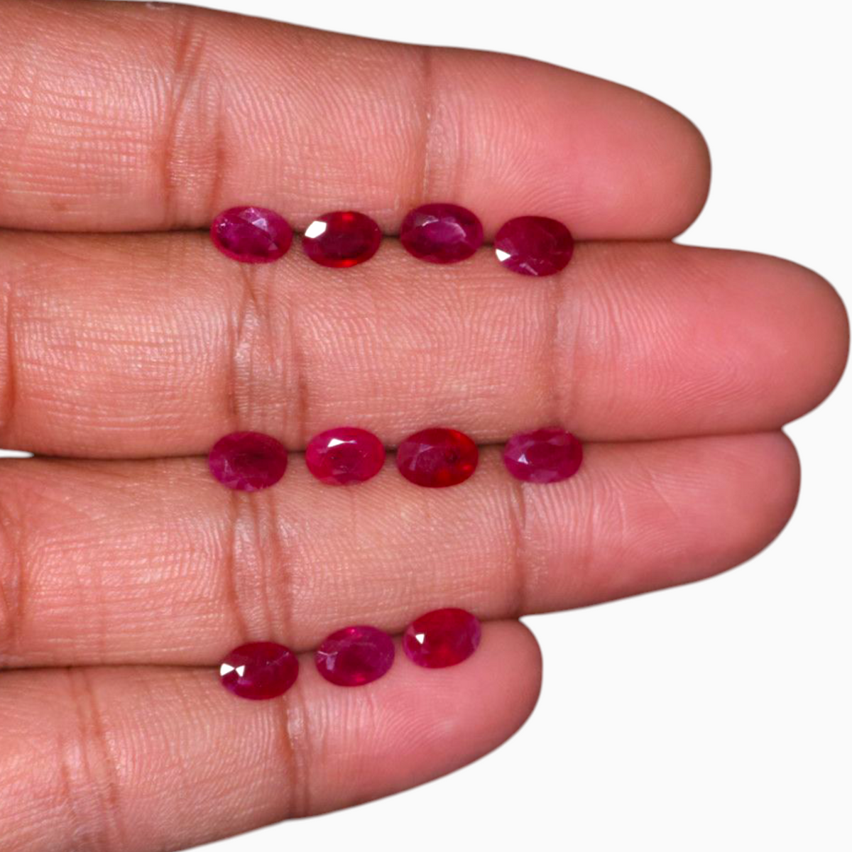 Loose Pink Rubies Gemstone In Oval Shape  7x5mm Size