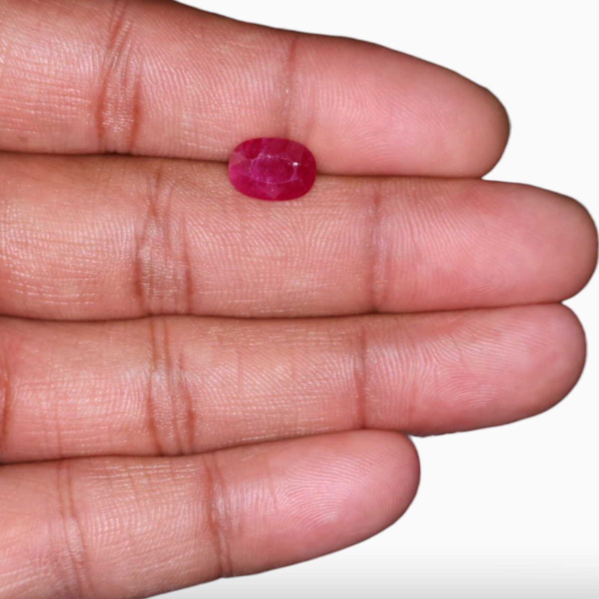 Loose Pink Ruby Gemstone In Oval Shape 2.89 Carats 10.4x7.5mm Size