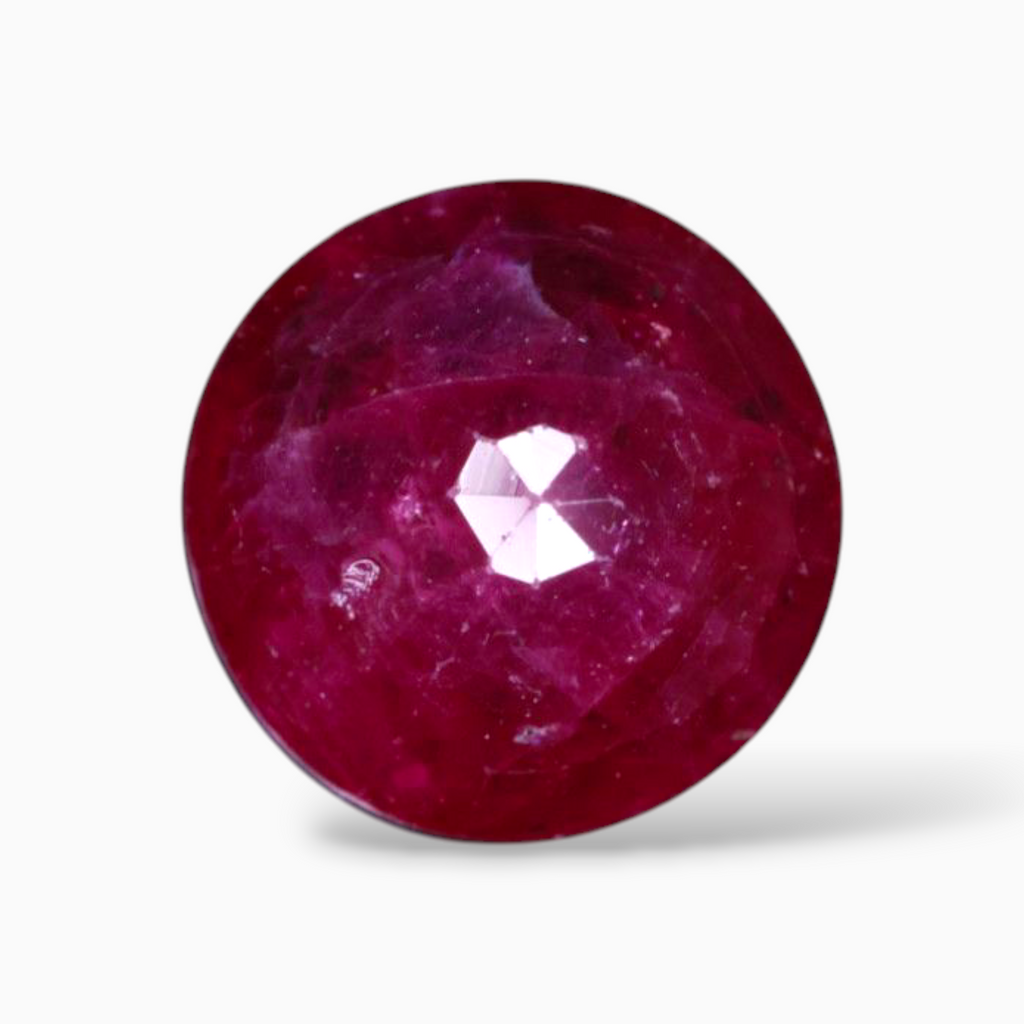 Loose Ruby In  Round Shape 2.23 Carats 7.3mm Size