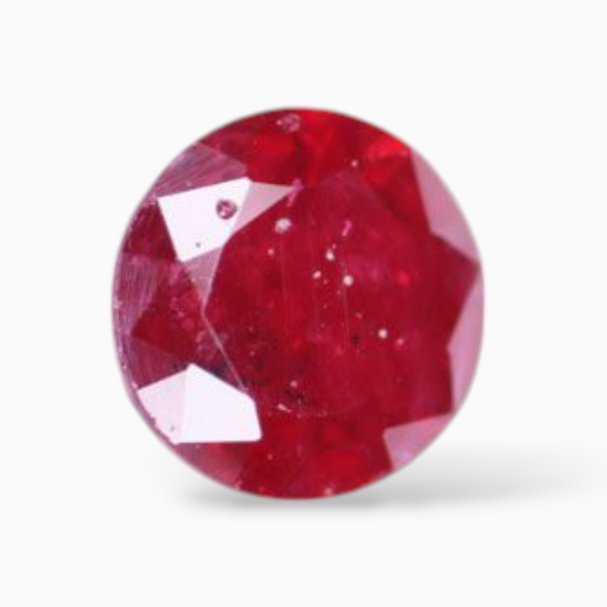 Loose Ruby Stone 0.42 Carats Round Shape 4.5mm