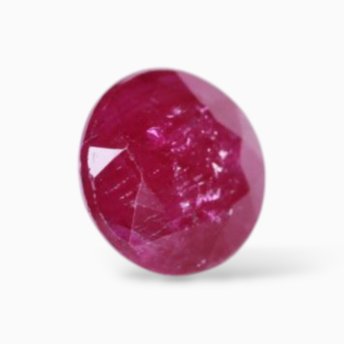 Loose Ruby Stone 0.44 Carats Round Shape 4.4mm