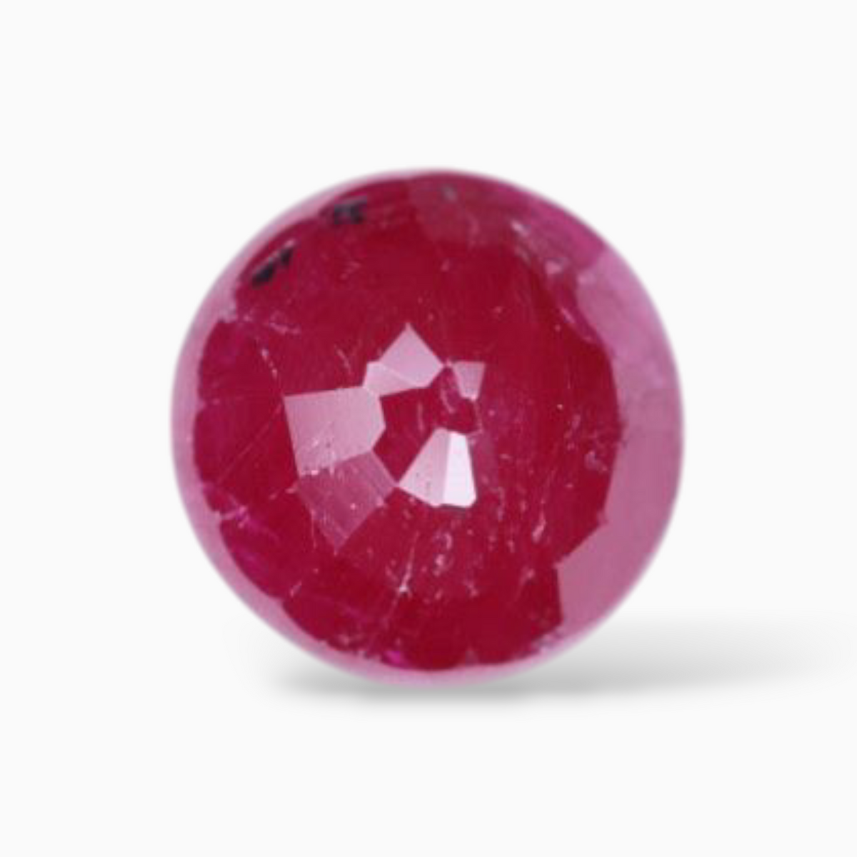 Loose Ruby Stone 0.44 Carats Round Shape 4.4mm