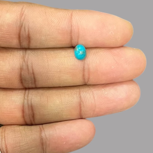 Loose Turquoise Stones 0.54 Carats 6.8 x 5.1 x 2.7 mm in oval