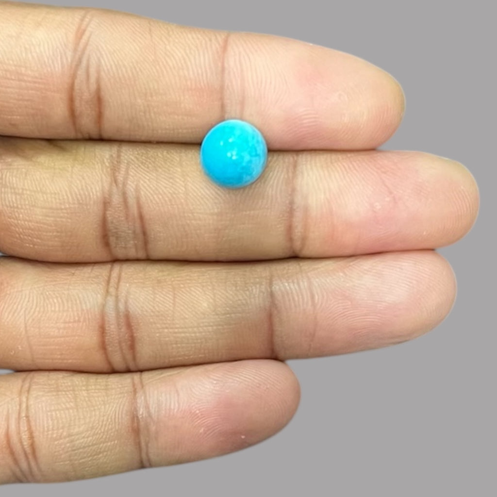 Loose Turquoise Stones 3.21 Carats 10.2 x 5.5 mm in Round
