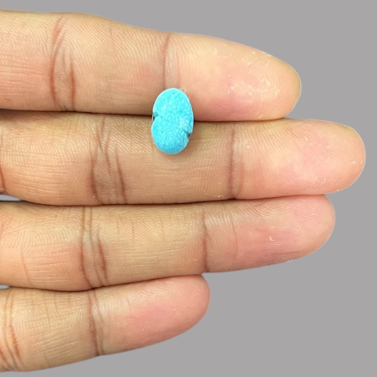 Loose Turquoise Stones For Sale 4.22 Carats 13.2 x 8.3 x 5.1 mm in Oval
