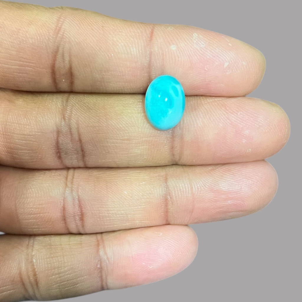 Loose Turquoise Stones For Sale 4.86 Carats 12.6 x 9.2 x 6.5 mm in Oval