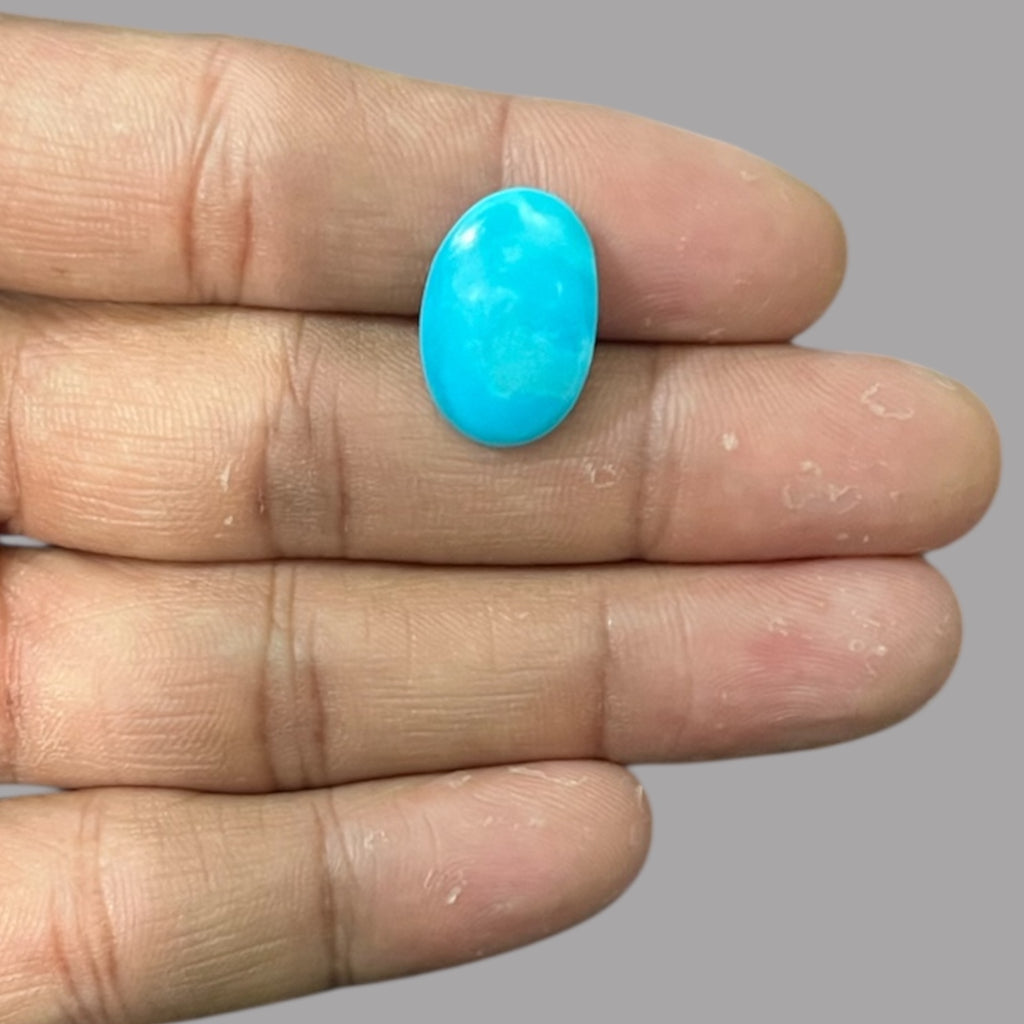 Loose Turquoise Stones For Sale 5.01 Carats 18.9 x 12.7 x 3.4 mm in Oval