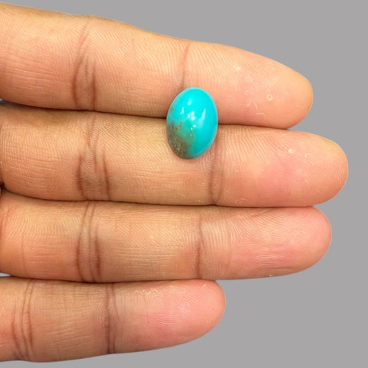 Loose Turquoise Stones For Sale 6.51 Carats 14.7 x 10.3 x 7.7 mm in Oval