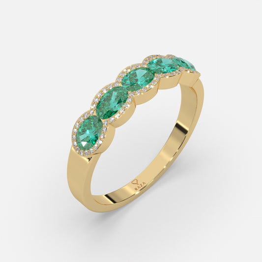 Lujayn Emerald Ring 18k Yellow Gold